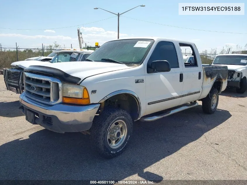 1FTSW31S4YEC95188 2000 Ford F-350 Lariat/Xl/Xlt