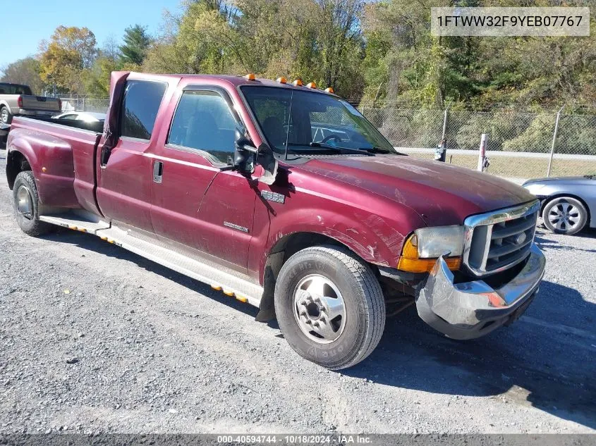 2000 Ford F-350 Lariat/Xl/Xlt VIN: 1FTWW32F9YEB07767 Lot: 40594744