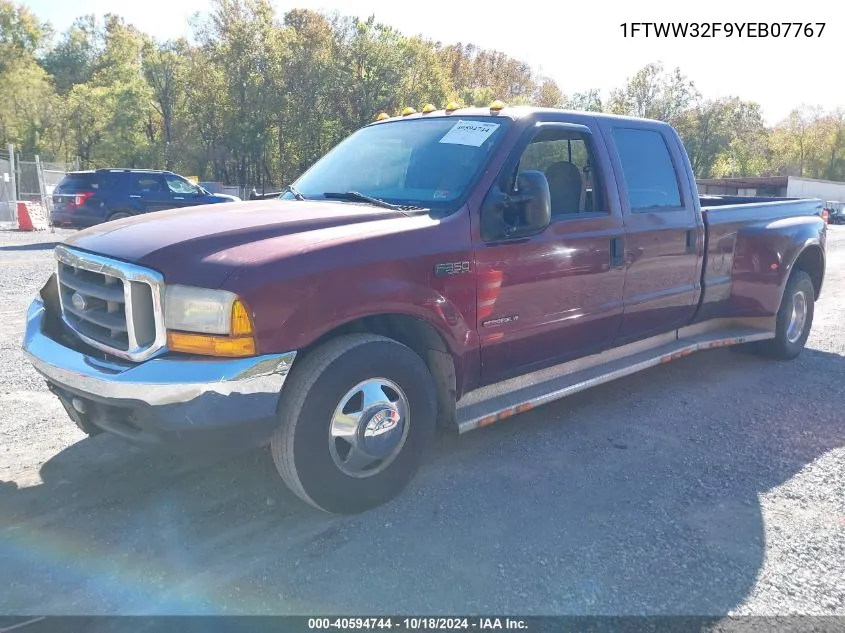 2000 Ford F-350 Lariat/Xl/Xlt VIN: 1FTWW32F9YEB07767 Lot: 40594744