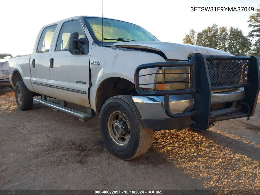 2000 Ford F-350 Lariat/Xl/Xlt VIN: 3FTSW31F9YMA37049 Lot: 40622897