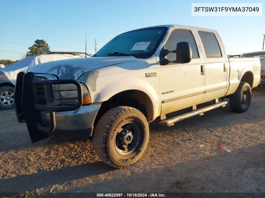 2000 Ford F-350 Lariat/Xl/Xlt VIN: 3FTSW31F9YMA37049 Lot: 40622897