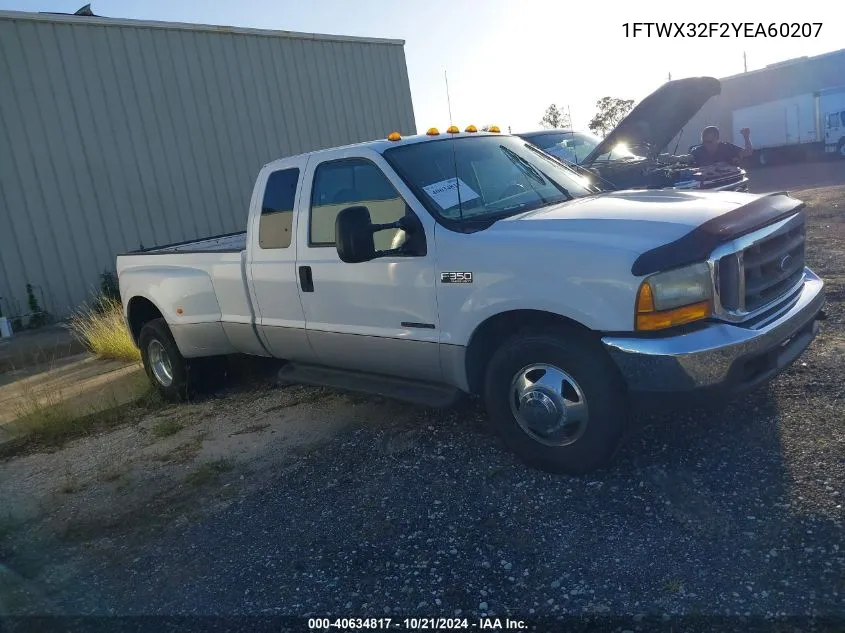 2000 Ford F-350 Lariat/Xl/Xlt VIN: 1FTWX32F2YEA60207 Lot: 40634817