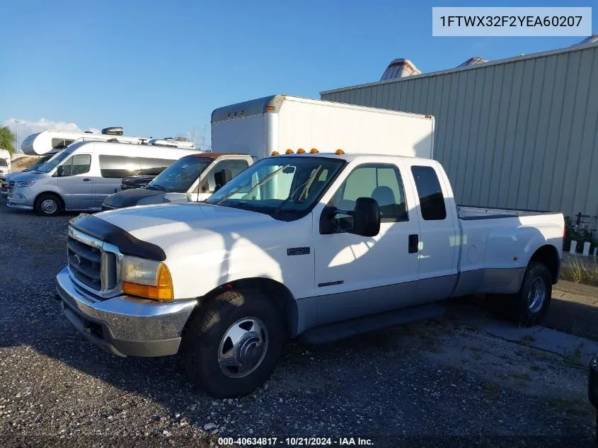 2000 Ford F-350 Lariat/Xl/Xlt VIN: 1FTWX32F2YEA60207 Lot: 40634817