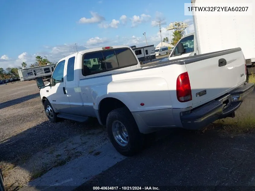 2000 Ford F-350 Lariat/Xl/Xlt VIN: 1FTWX32F2YEA60207 Lot: 40634817