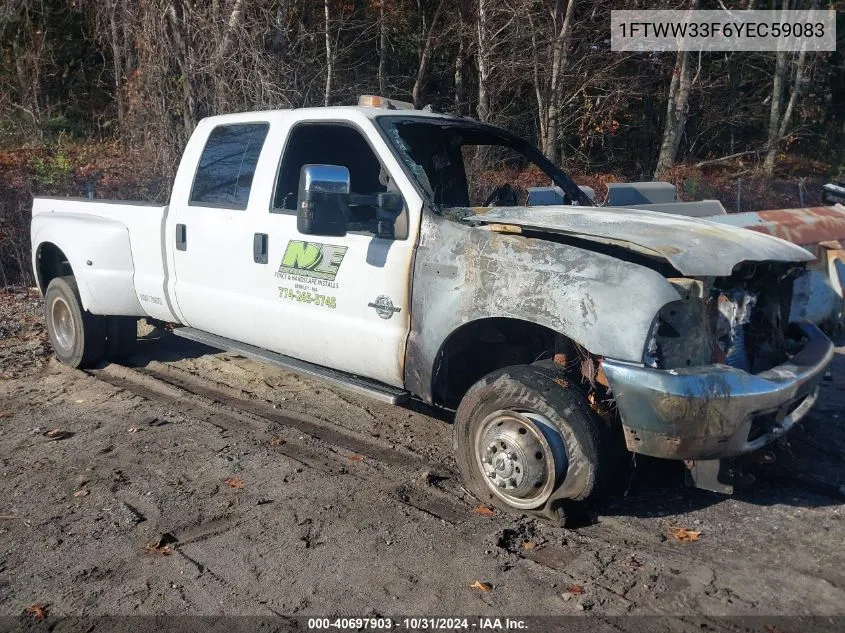 2000 Ford F-350 Lariat/Xl/Xlt VIN: 1FTWW33F6YEC59083 Lot: 40697903