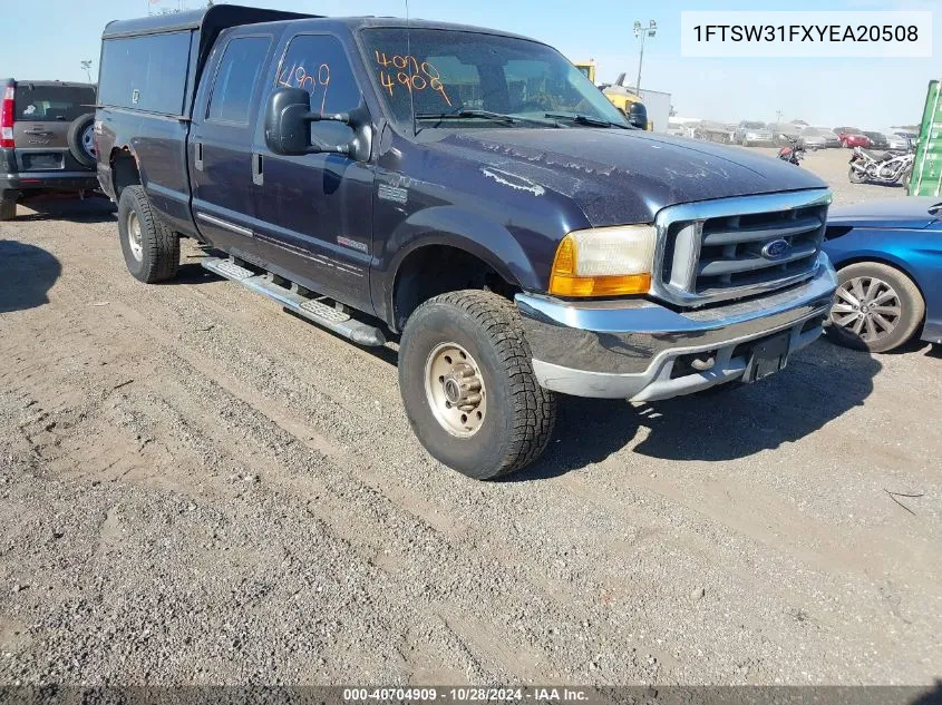 2000 Ford F-350 Lariat/Xl/Xlt VIN: 1FTSW31FXYEA20508 Lot: 40704909