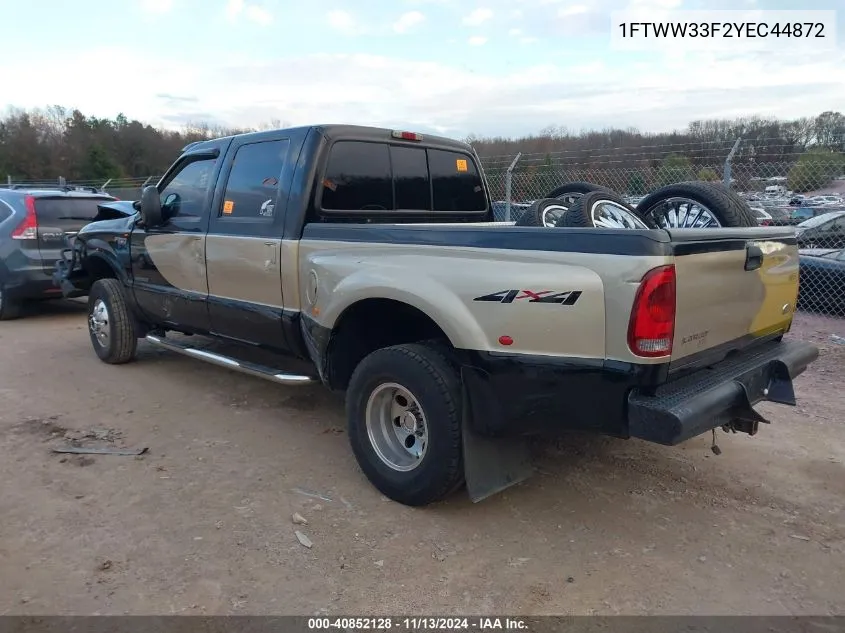 2000 Ford F-350 Lariat/Xl/Xlt VIN: 1FTWW33F2YEC44872 Lot: 40852128