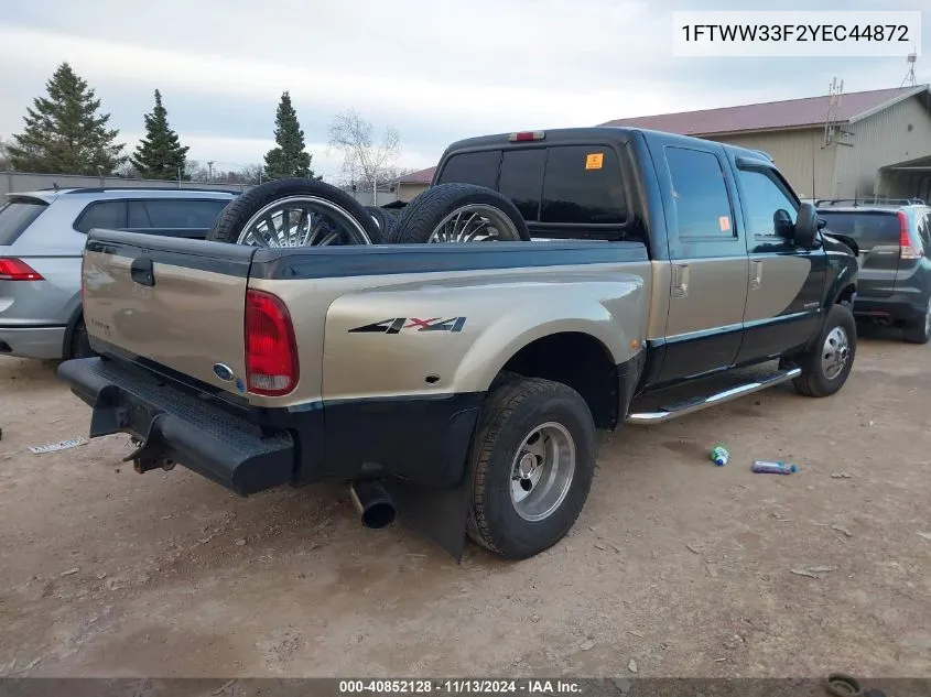 2000 Ford F-350 Lariat/Xl/Xlt VIN: 1FTWW33F2YEC44872 Lot: 40852128