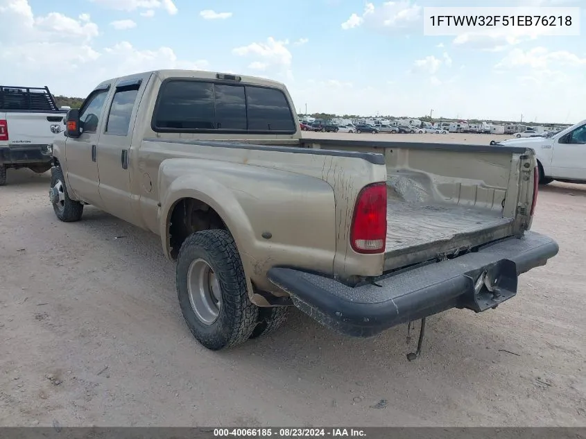 1FTWW32F51EB76218 2001 Ford F-350 Lariat/Xl/Xlt