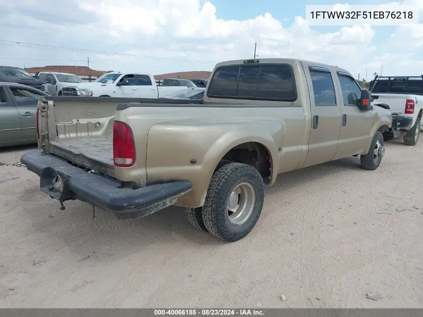 1FTWW32F51EB76218 2001 Ford F-350 Lariat/Xl/Xlt