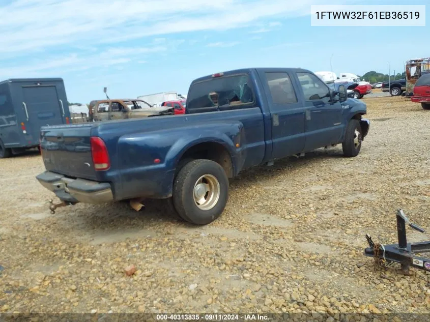 2001 Ford F350 Super Duty VIN: 1FTWW32F61EB36519 Lot: 40313835