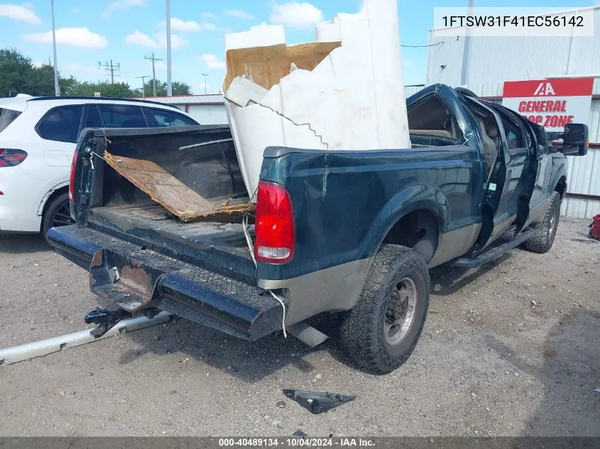 2001 Ford F-350 Lariat/Xl/Xlt VIN: 1FTSW31F41EC56142 Lot: 40489134