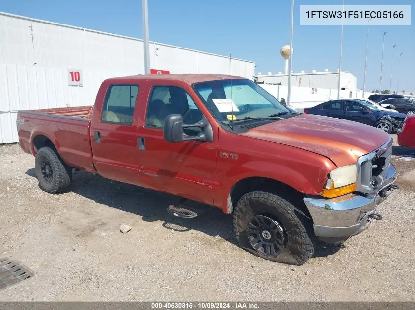 2001 Ford F350 Srw Super Duty VIN: 1FTSW31F51EC05166 Lot: 40530315