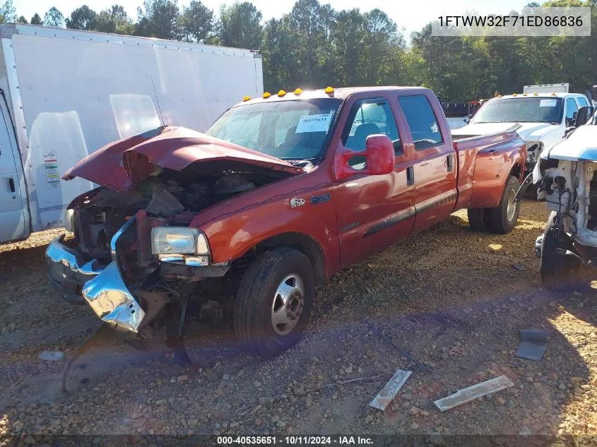 2001 Ford F-350 Lariat/Xl/Xlt VIN: 1FTWW32F71ED86836 Lot: 40535651