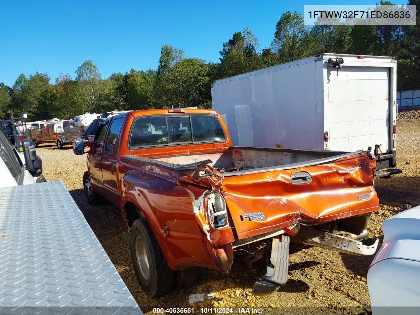 2001 Ford F-350 Lariat/Xl/Xlt VIN: 1FTWW32F71ED86836 Lot: 40535651