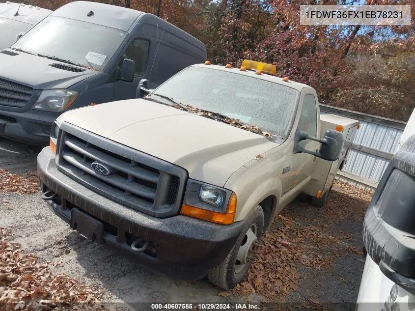 2001 Ford F-350 Chassis Xl/Xlt VIN: 1FDWF36FX1EB78231 Lot: 40607585