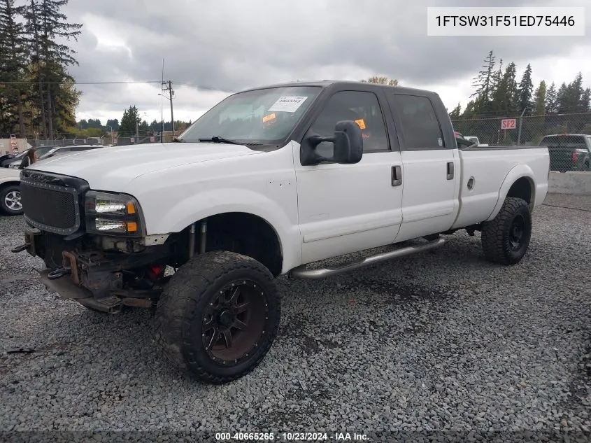 2001 Ford F-350 Lariat/Xl/Xlt VIN: 1FTSW31F51ED75446 Lot: 40665265