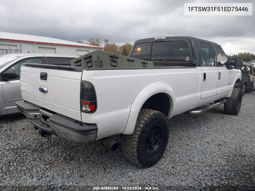 2001 Ford F-350 Lariat/Xl/Xlt VIN: 1FTSW31F51ED75446 Lot: 40665265