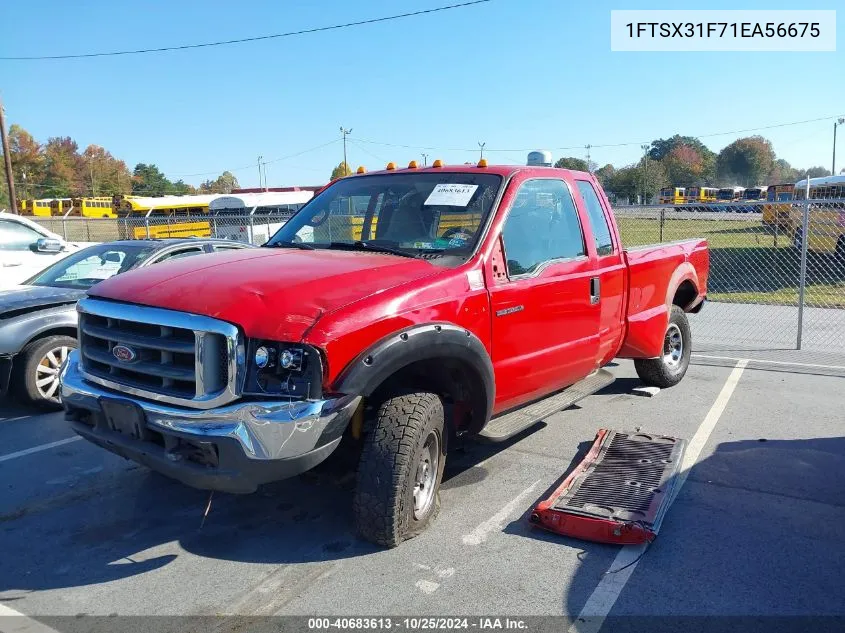 2001 Ford F-350 Lariat/Xl/Xlt VIN: 1FTSX31F71EA56675 Lot: 40683613