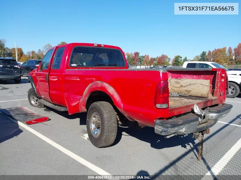 2001 Ford F-350 Lariat/Xl/Xlt VIN: 1FTSX31F71EA56675 Lot: 40683613