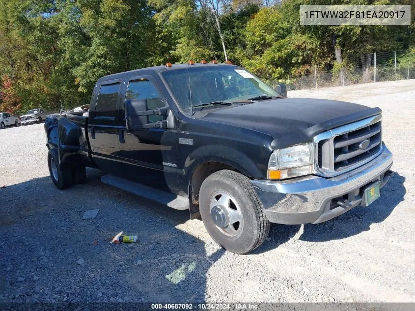 2001 Ford F-350 Lariat/Xl/Xlt VIN: 1FTWW32F81EA20917 Lot: 40687092