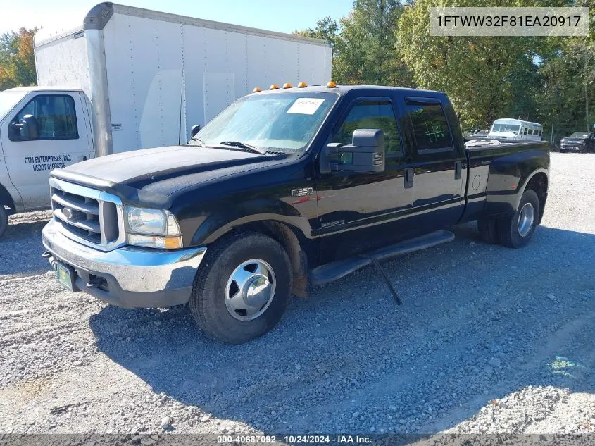 2001 Ford F-350 Lariat/Xl/Xlt VIN: 1FTWW32F81EA20917 Lot: 40687092