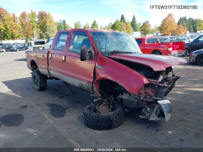 2001 Ford F-350 Lariat/Xl/Xlt VIN: 1FTSW31F71ED80180 Lot: 40695041