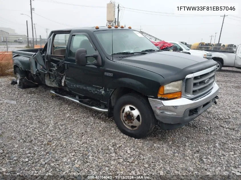 2001 Ford F350 Super Duty VIN: 1FTWW33F81EB57046 Lot: 40704043