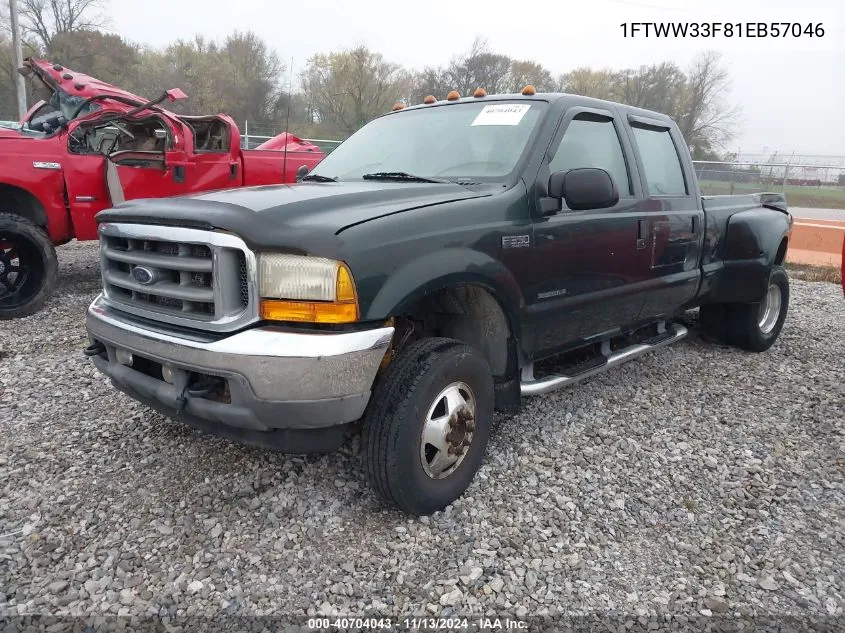 2001 Ford F350 Super Duty VIN: 1FTWW33F81EB57046 Lot: 40704043