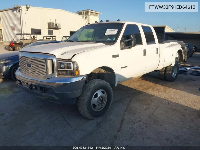 2001 Ford F-350 Lariat/Xl/Xlt VIN: 1FTWW33F91ED64612 Lot: 40831312