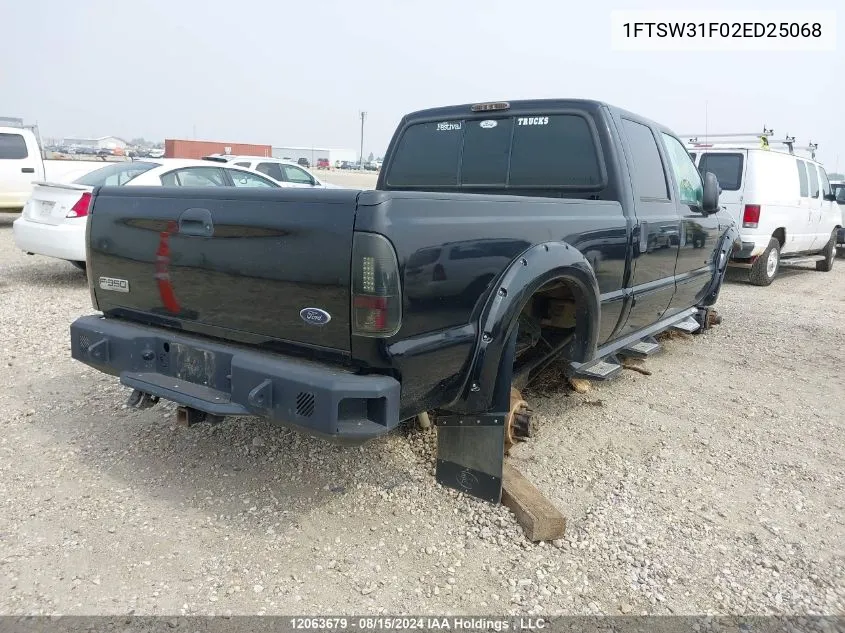 2002 Ford F350 Srw Super Duty VIN: 1FTSW31F02ED25068 Lot: 12063679