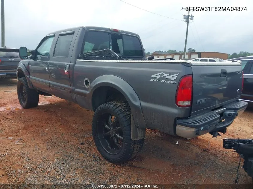 3FTSW31F82MA04874 2002 Ford F-350 Srw Super Duty