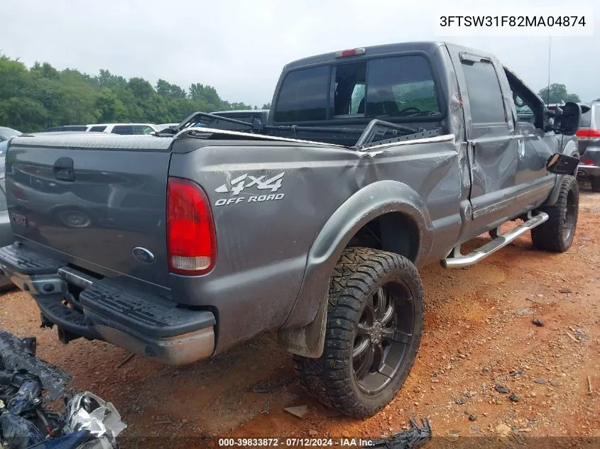 3FTSW31F82MA04874 2002 Ford F-350 Srw Super Duty