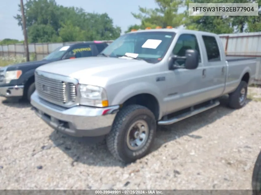 2002 Ford F-350 Lariat/Xl/Xlt VIN: 1FTSW31F32EB77904 Lot: 39949901