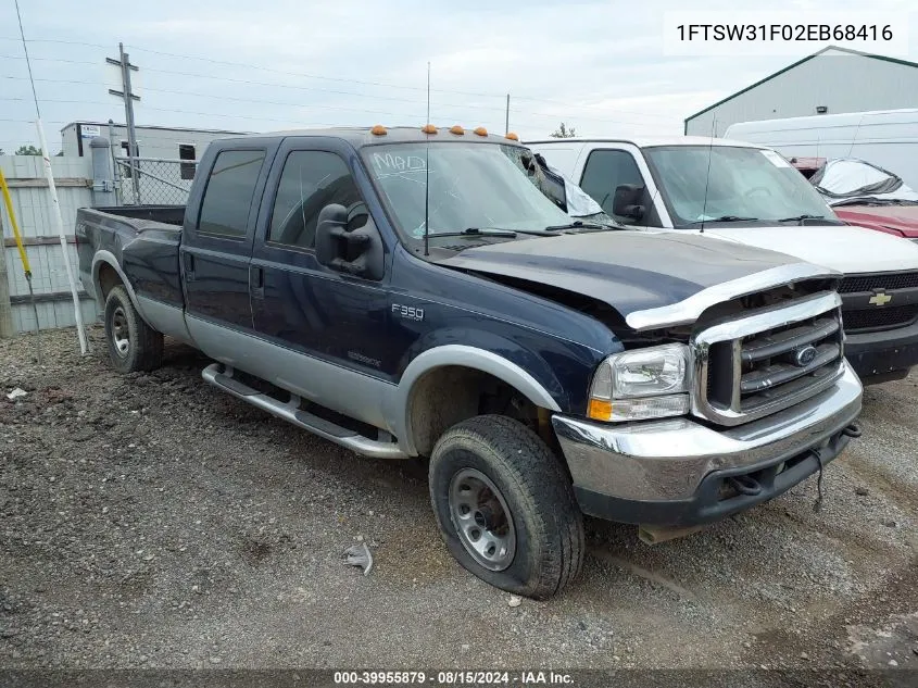 1FTSW31F02EB68416 2002 Ford Super Duty F-350 Srw Lariat/Xl/Xlt