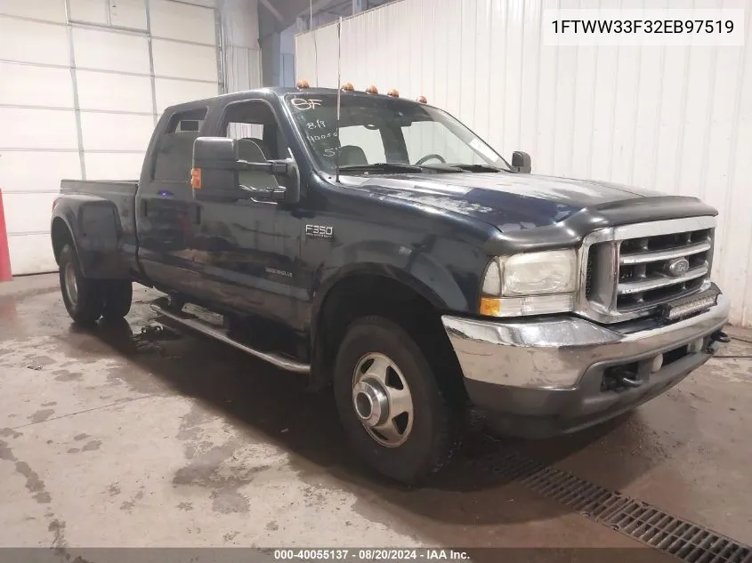 2002 Ford F350 Super Duty VIN: 1FTWW33F32EB97519 Lot: 40055137