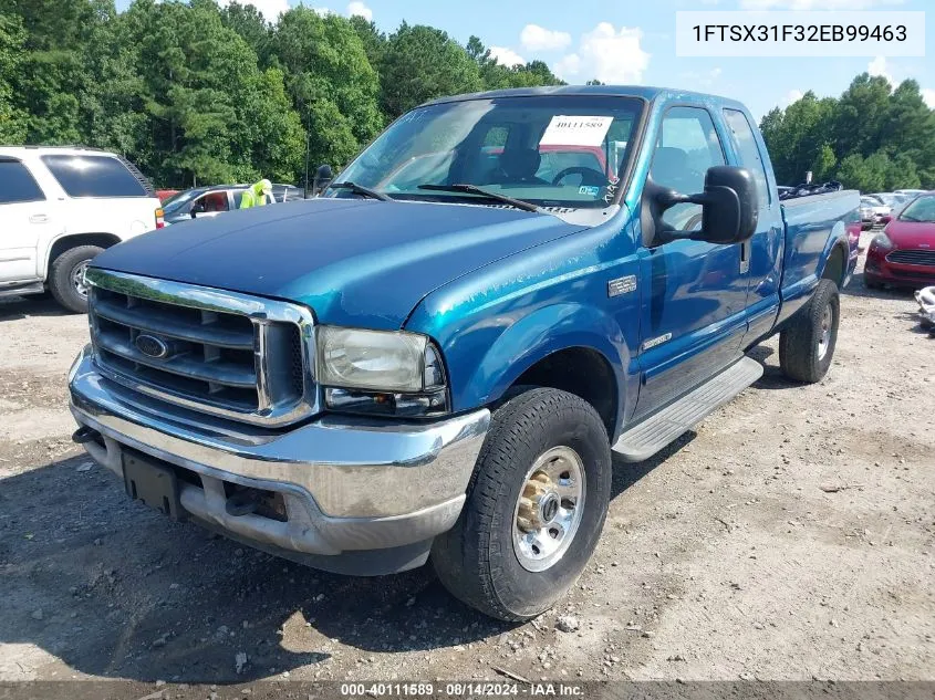 2002 Ford F-350 Lariat/Xl/Xlt VIN: 1FTSX31F32EB99463 Lot: 40111589