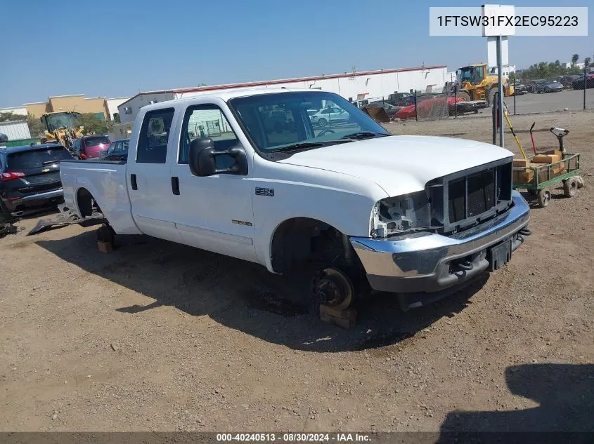 2002 Ford F-350 Lariat/Xl/Xlt VIN: 1FTSW31FX2EC95223 Lot: 40240513