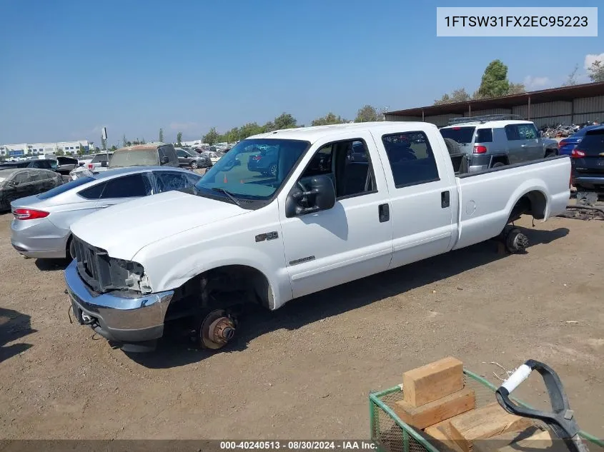 2002 Ford F-350 Lariat/Xl/Xlt VIN: 1FTSW31FX2EC95223 Lot: 40240513