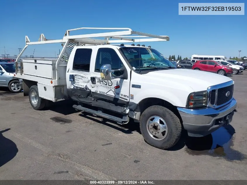 2002 Ford F-350 Lariat/Xl/Xlt VIN: 1FTWW32F32EB19503 Lot: 40323999