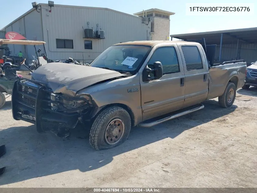 2002 Ford F-350 Lariat/Xl/Xlt VIN: 1FTSW30F72EC36776 Lot: 40467694