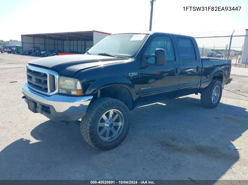 1FTSW31F82EA93447 2002 Ford F-350 Lariat/Xl/Xlt