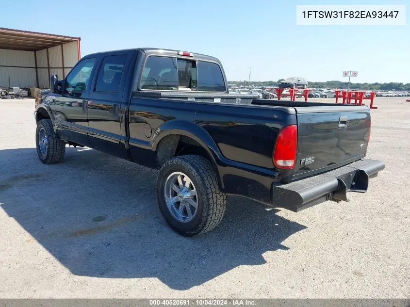 2002 Ford F-350 Lariat/Xl/Xlt VIN: 1FTSW31F82EA93447 Lot: 40520691