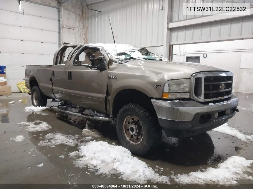 2002 Ford F-350 Lariat/Xl/Xlt VIN: 1FTSW31L22EC22532 Lot: 40594964