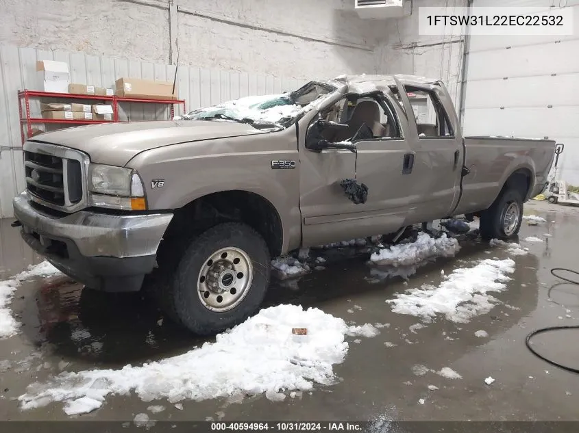 2002 Ford F-350 Lariat/Xl/Xlt VIN: 1FTSW31L22EC22532 Lot: 40594964