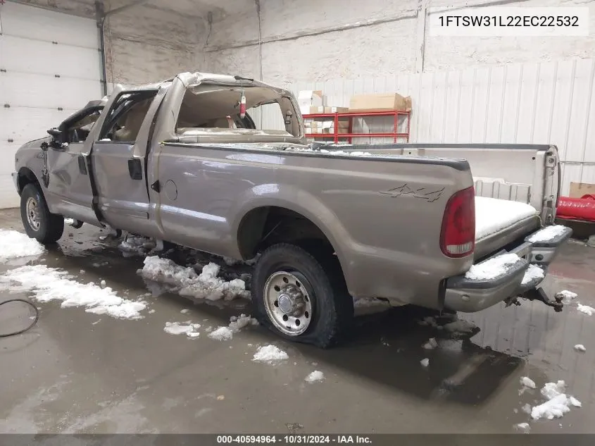 2002 Ford F-350 Lariat/Xl/Xlt VIN: 1FTSW31L22EC22532 Lot: 40594964