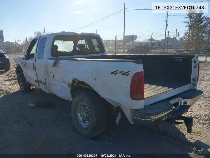 2002 Ford F-350 Lariat/Xl/Xlt VIN: 1FTSX31FX2EC10748 Lot: 40620307