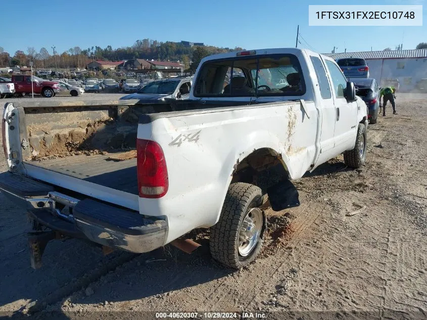 2002 Ford F-350 Lariat/Xl/Xlt VIN: 1FTSX31FX2EC10748 Lot: 40620307