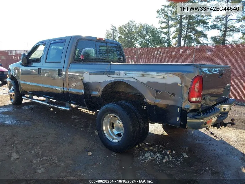 2002 Ford F-350 VIN: 1FTWW33F42EC44640 Lot: 40628254