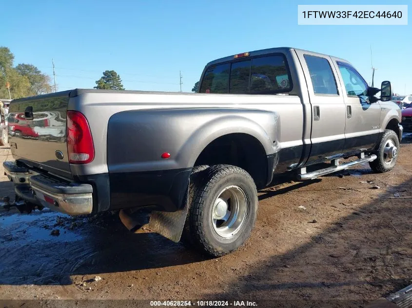 2002 Ford F-350 VIN: 1FTWW33F42EC44640 Lot: 40628254